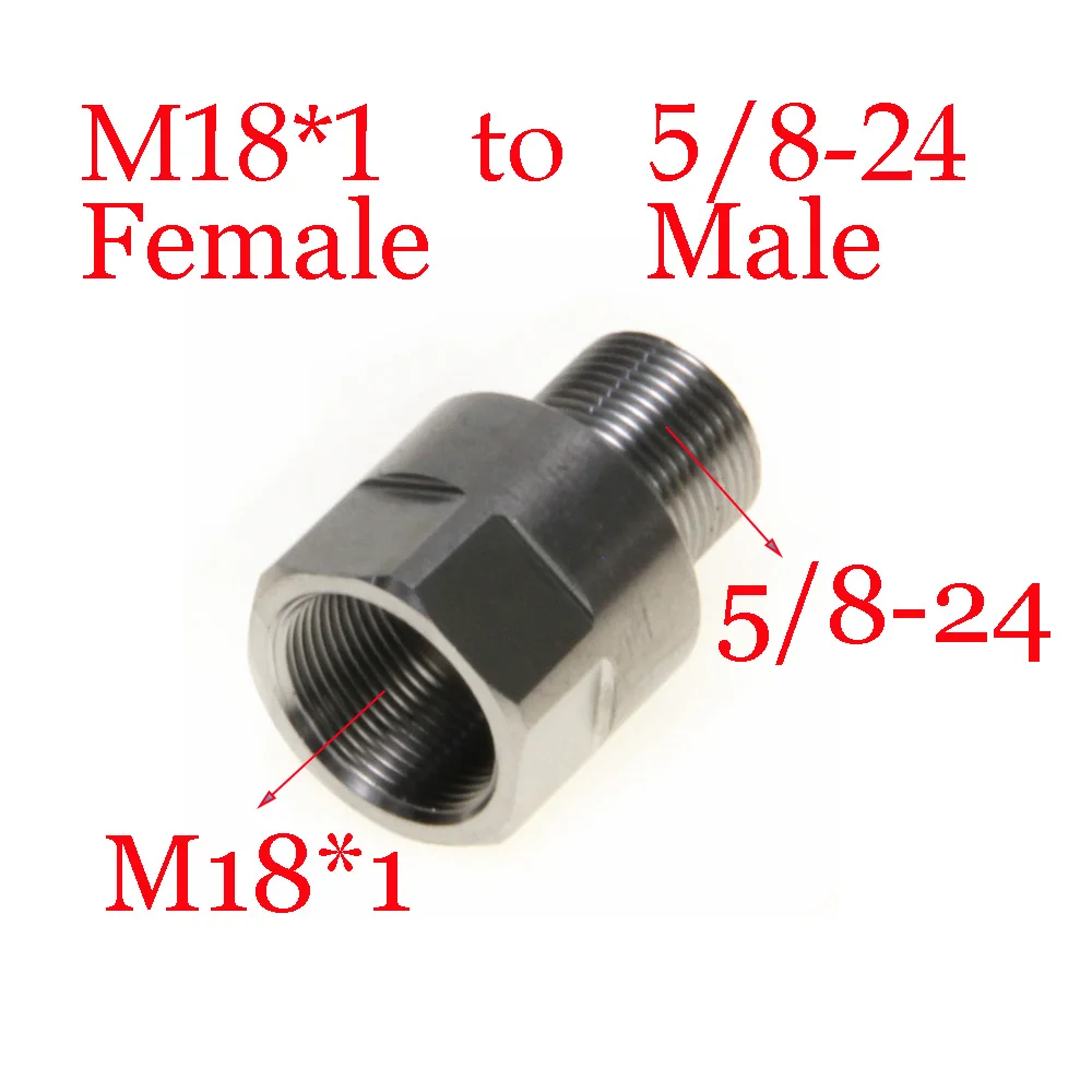 Adaptador de rosca M18 * 1 hembra a macho 5/8-24 Acero inoxidable M18 SS convertidor de tornillo para Napa 4003 Wix 24003 M18x1R a 5/8x24