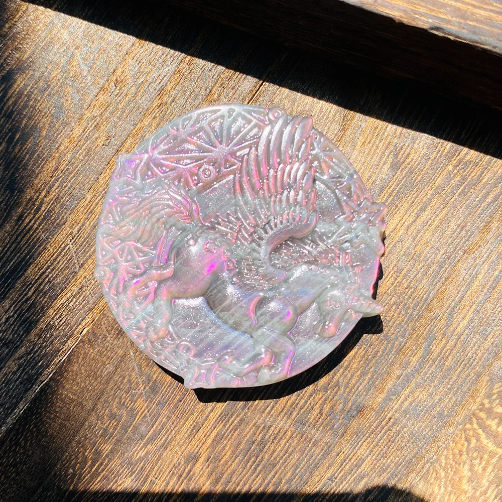 

Лабрадорит статуэтка единорог Crsfts