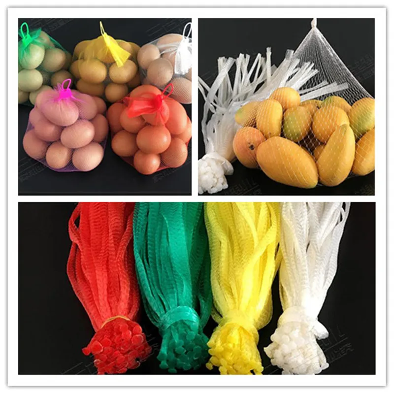 Multipurpose Plastic net bag Home kitchen storage bag kitchen accessories Egg net bag Fruit and vegetable net bag Toy bag 100pcs