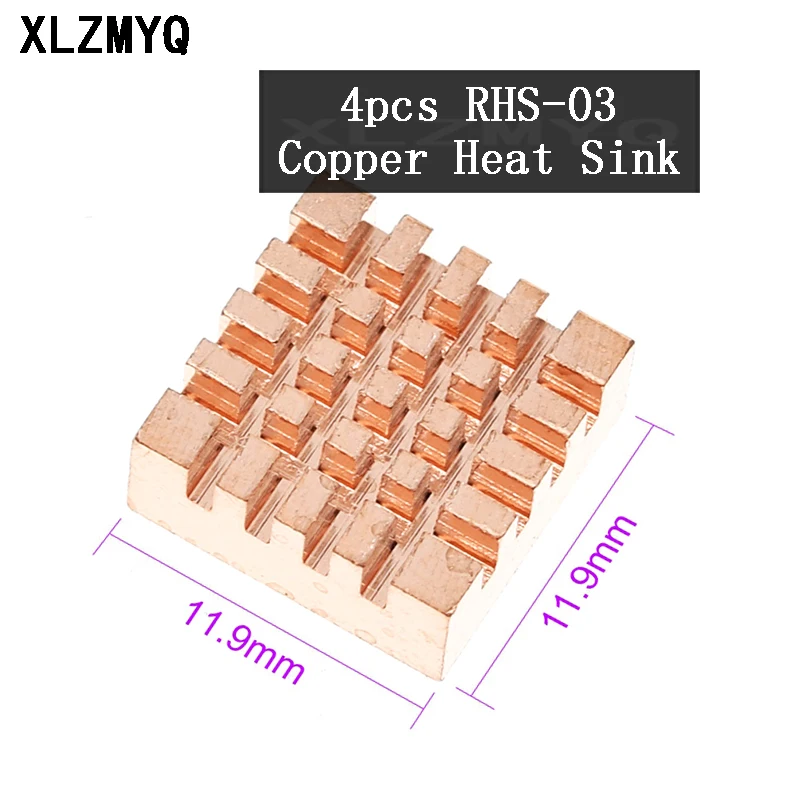 

4pcs RHS-03 Copper Heat Sink for DDR DDR2 DDR3 RAM Memory Cooler Radiator Heatsink DIY Kit