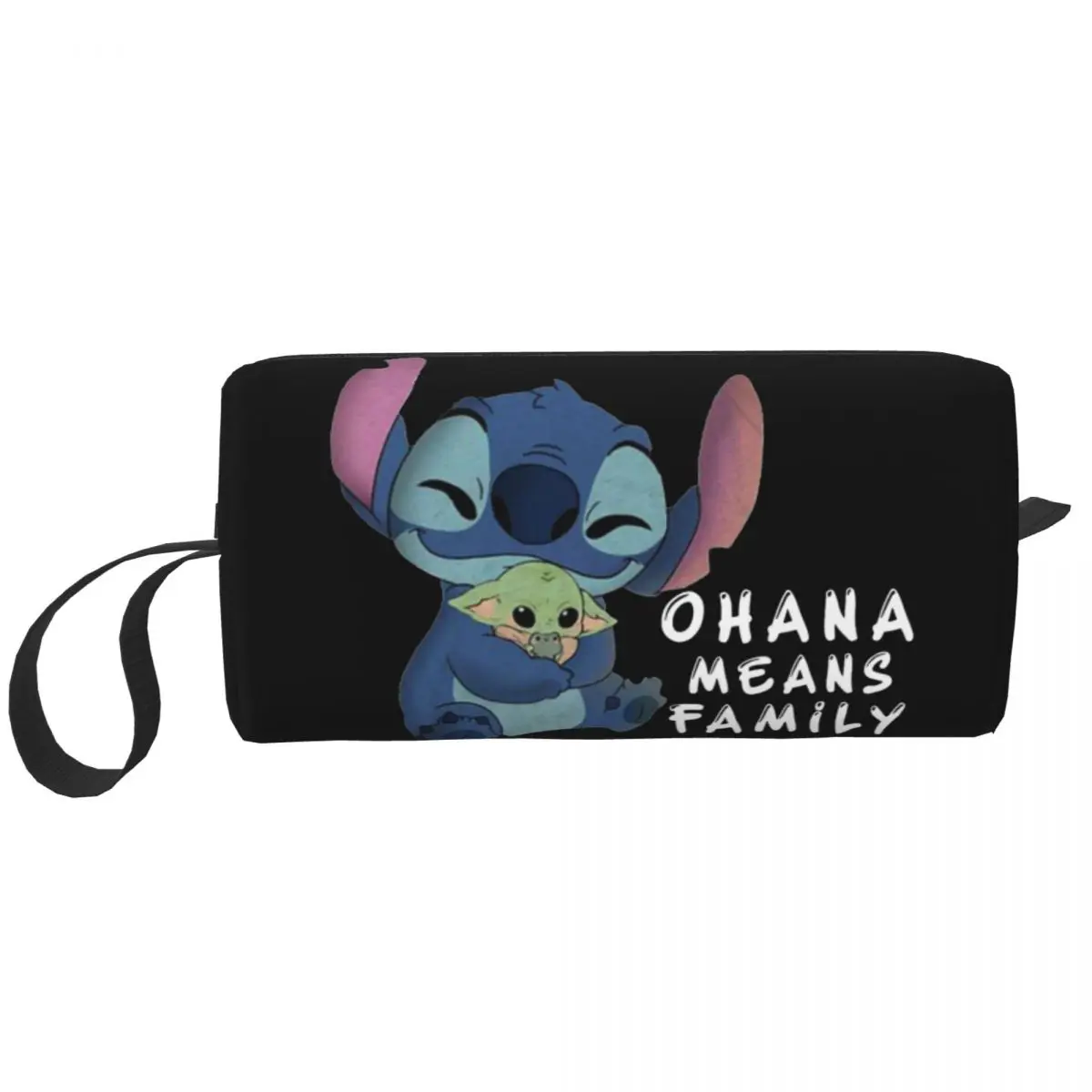 Стич Ohana значит семья большая косметичка водонепроницаемая сумка дорожные