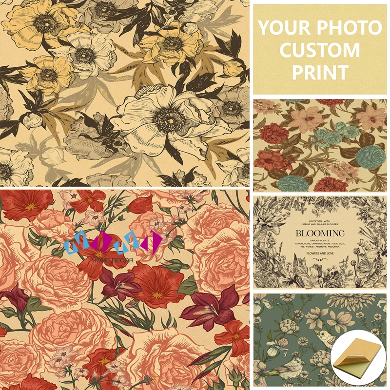 

Abstract Flower Market Wall Stickers Poster Modern Rose Flower Print Picture for Living Room Aesthetics Gallery Wallpaper Decor