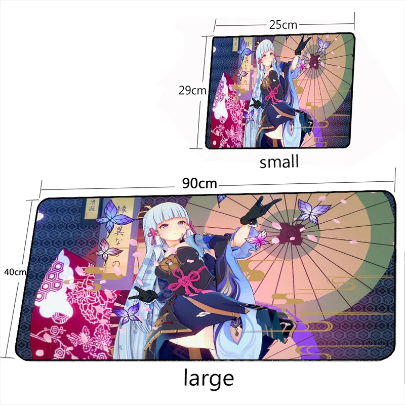 hot sale cute girl ayaka anime mouse pad genshin impact large mousepads gaming accessoroes laptop mechanical keyboard desk mat free global shipping