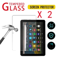 2pcs tempered glass film for amazon fire hd 8 10th gen 2020 screen protector tablet accessories protective membrane