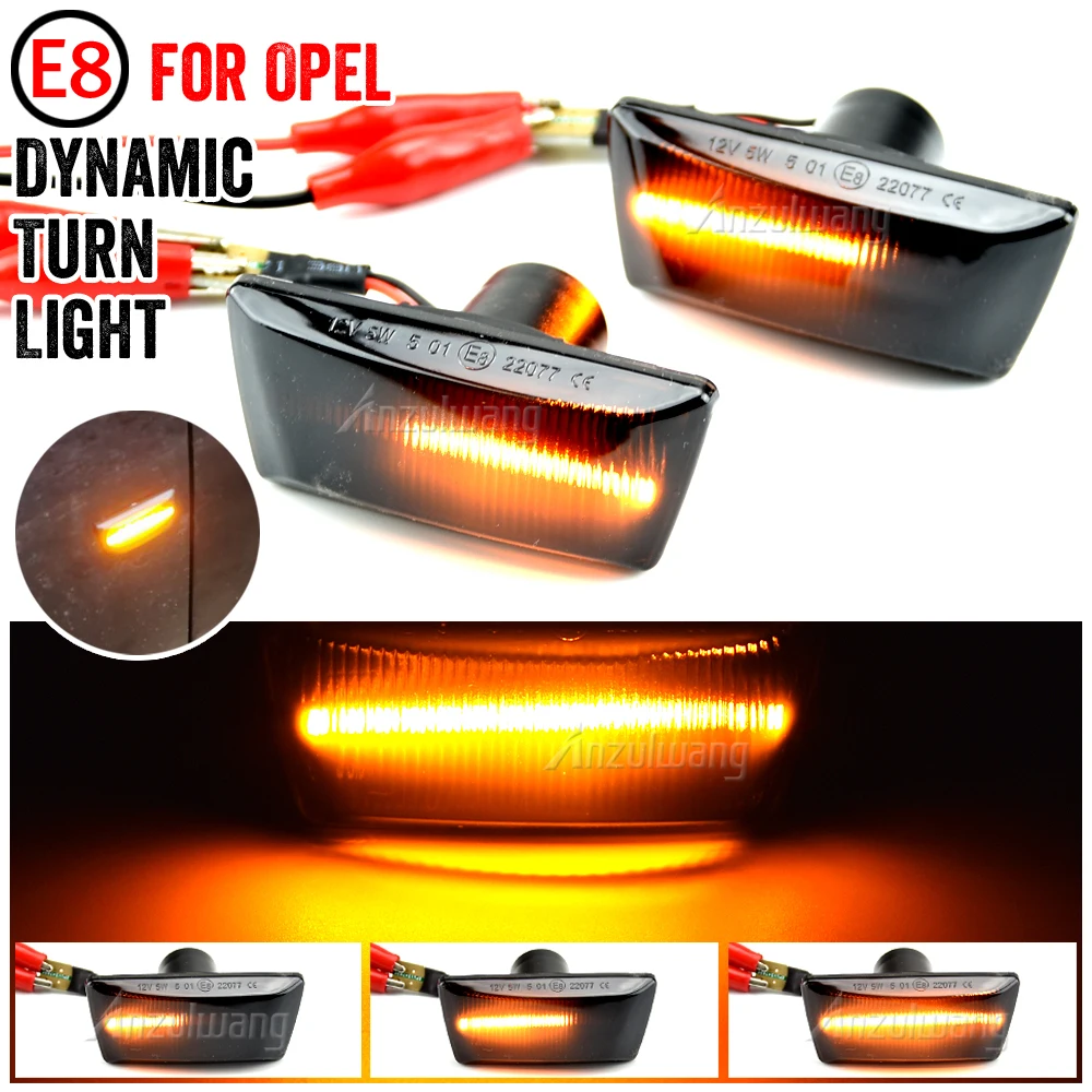 

2pcs For Opel Insignia Astra H Zafira B Corsa D For Chevrolet Cruze Dynamic LED Car Side Marker Lights Repeater Signal Lights