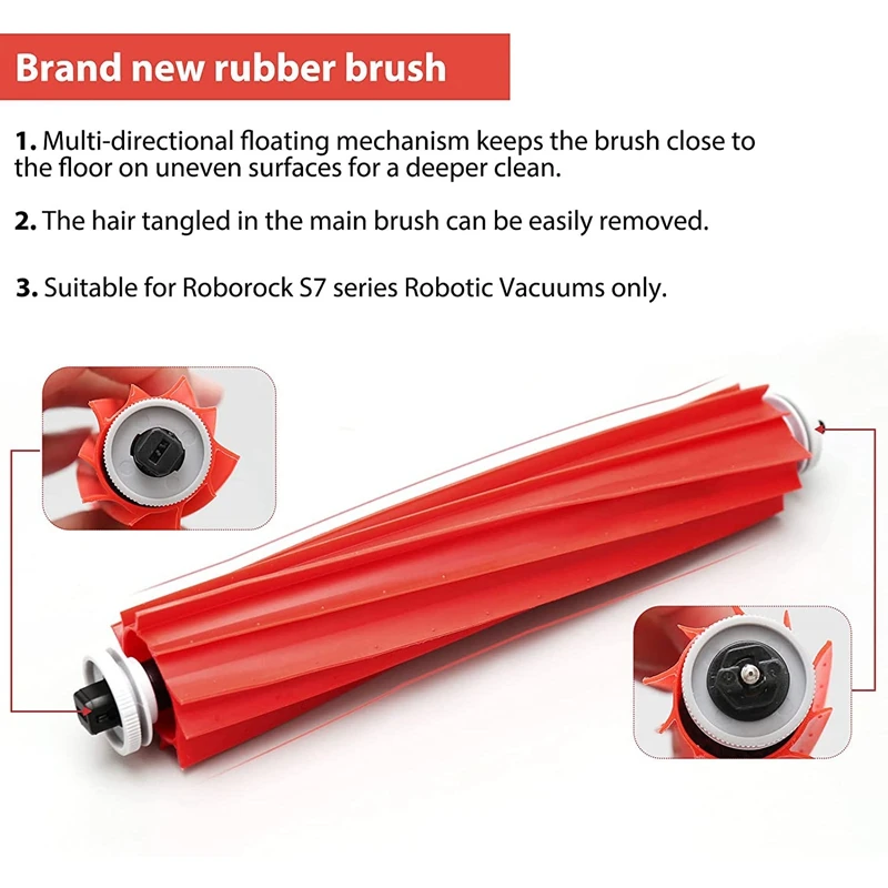 

Main Brush Side Brush Microfiber Wipes Cloth for Roborock S7 T7 T7S Plus Vacuum Cleaner Accessories