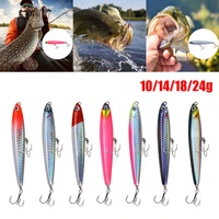 pencil sinking fishing lure 10 24g bass fishing tackle lures hard bait lifelike minnow lure accessories for freshwater saltwater