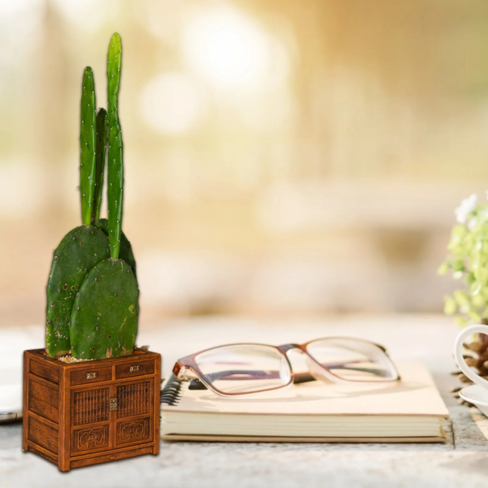 

Vintage Vases for Decor Ornaments Style Flower Potted Garden Pots Home Cabinets Small Flower for Indoor Plants with Drainage