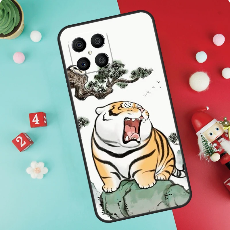 Cute Fat Tiger Case For Huawei P20 P30 P40 Lite P50 Pro Nova 5T P Smart 2021 For Honor X8 X7 X9 50 70 images - 6