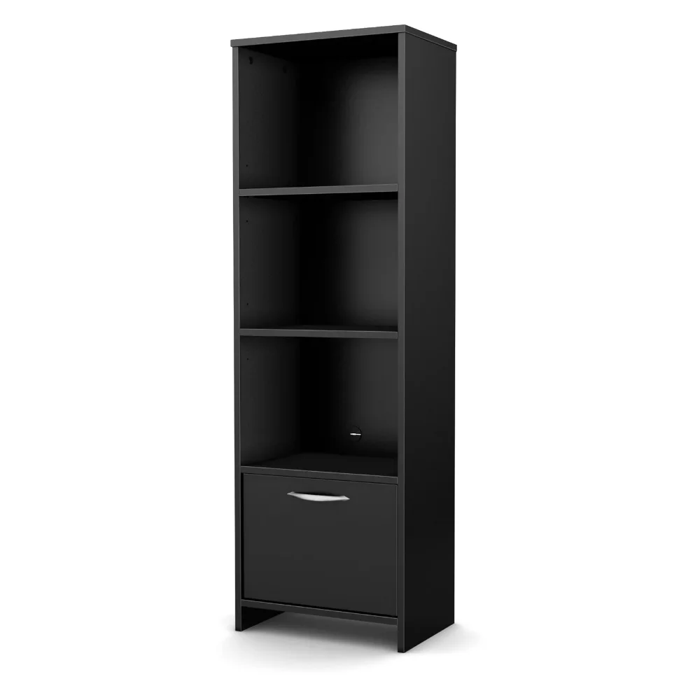 

South Shore SoHo 3-Shelf Bookcase/Media Storage, Multiple Finishes Furniture Decoration Classical Classic Style Bookcases