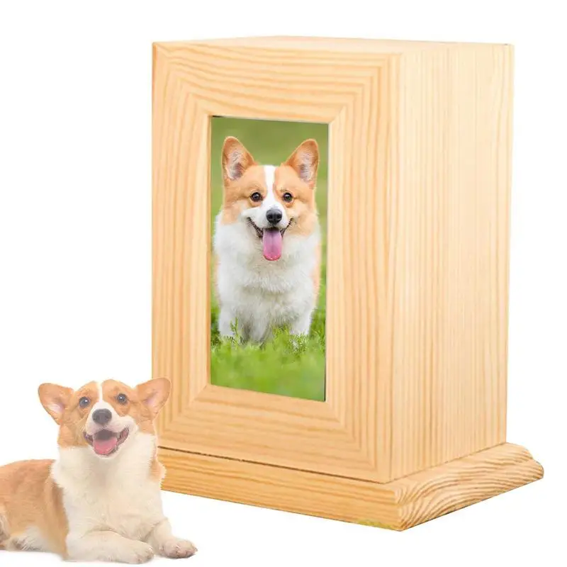 

Pet Cremation Wood Urns Memorial Urns For Cat Ashes Funeral Cremation Urns With Photo Frame Memorial Keepsake Remembrance Gift