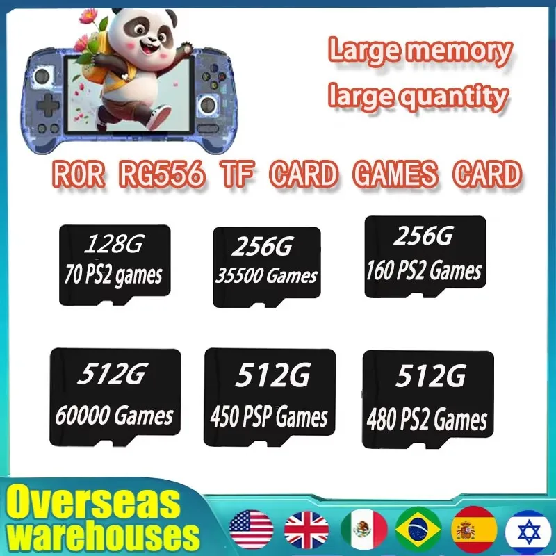 Для ANBERNIC RG556 портативная игровая консоль памяти ретро видеоплеер карта 61000 игр PS2
