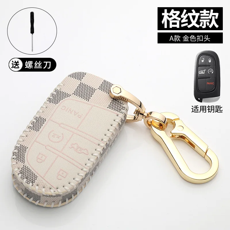 

For Jeep Car Key Case Cover Renegade Grand Cherokee For Dodge Ram Charger 1500 Challenger Chrysler 300C Journey Key Chain