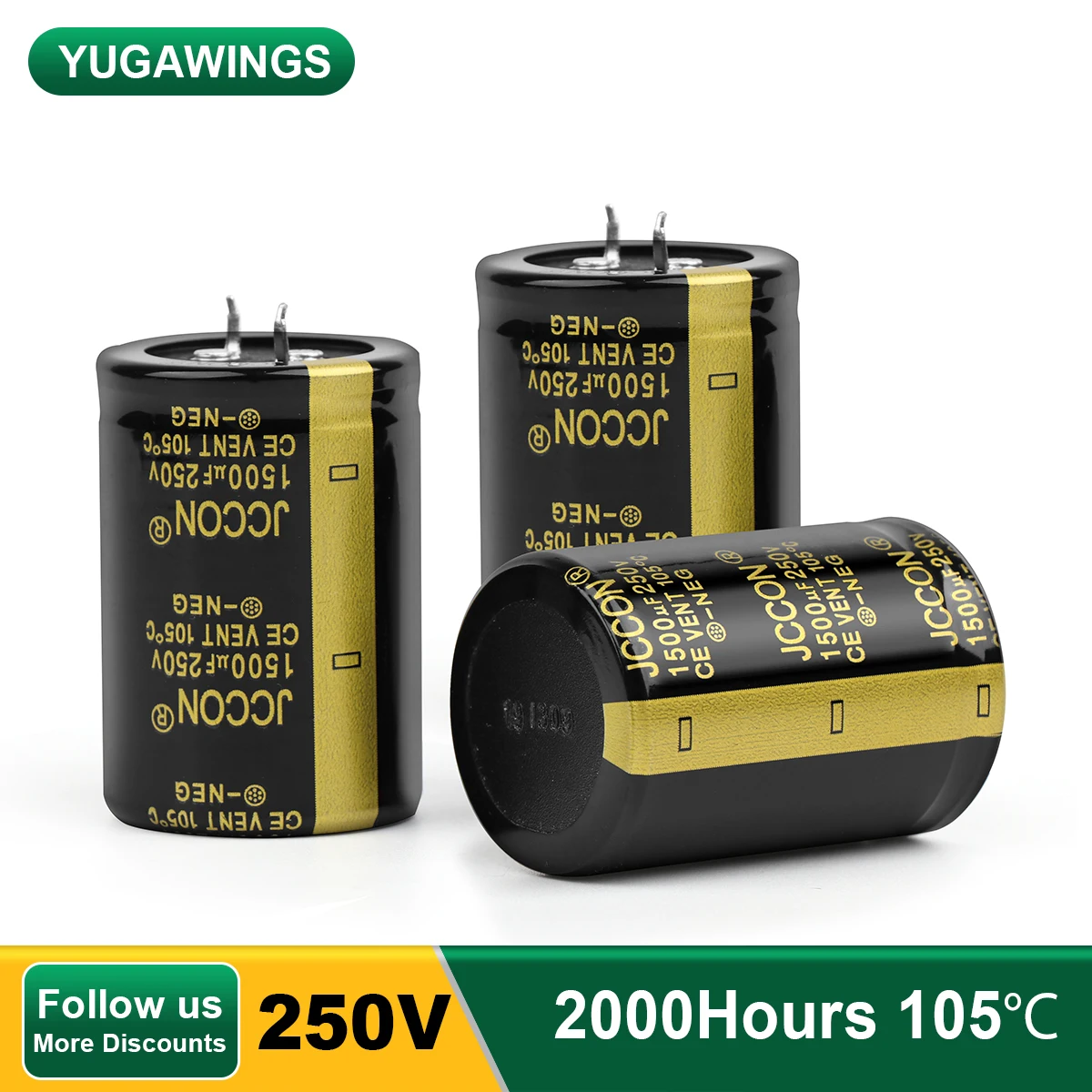 

2Pcs 250V Audio Capacitor Amplifier Electrolytic Capacitor 2000Hours 105 ℃ For Filter/Air Conditioner/HiFi/Power Capacitance