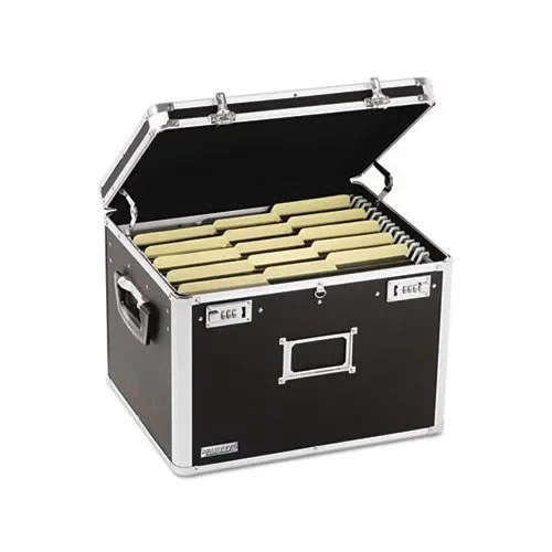 

Fast Shipping Locking File Chest with Adjustable File Rails Letter/Legal Files, 17.5" x 14" x 12.5", Black