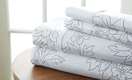 

Premium Ultra Soft Vine Pattern 4 Piece Bed Sheet Set