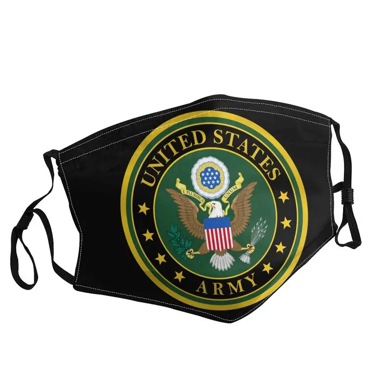 

United States Army Logo Mouth Face Mask Adult Men Anti Dust American Military Legion Mask Protection Washable Respirator Muffle