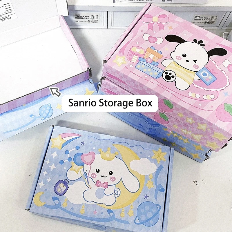 

Kawaii Sanrio Cinnamoroll упаковочная коробка милый почтовый Аниме Подарки для студентов конфеты Экспресс коробка картонная коробка для хранения детские игрушки для девочек
