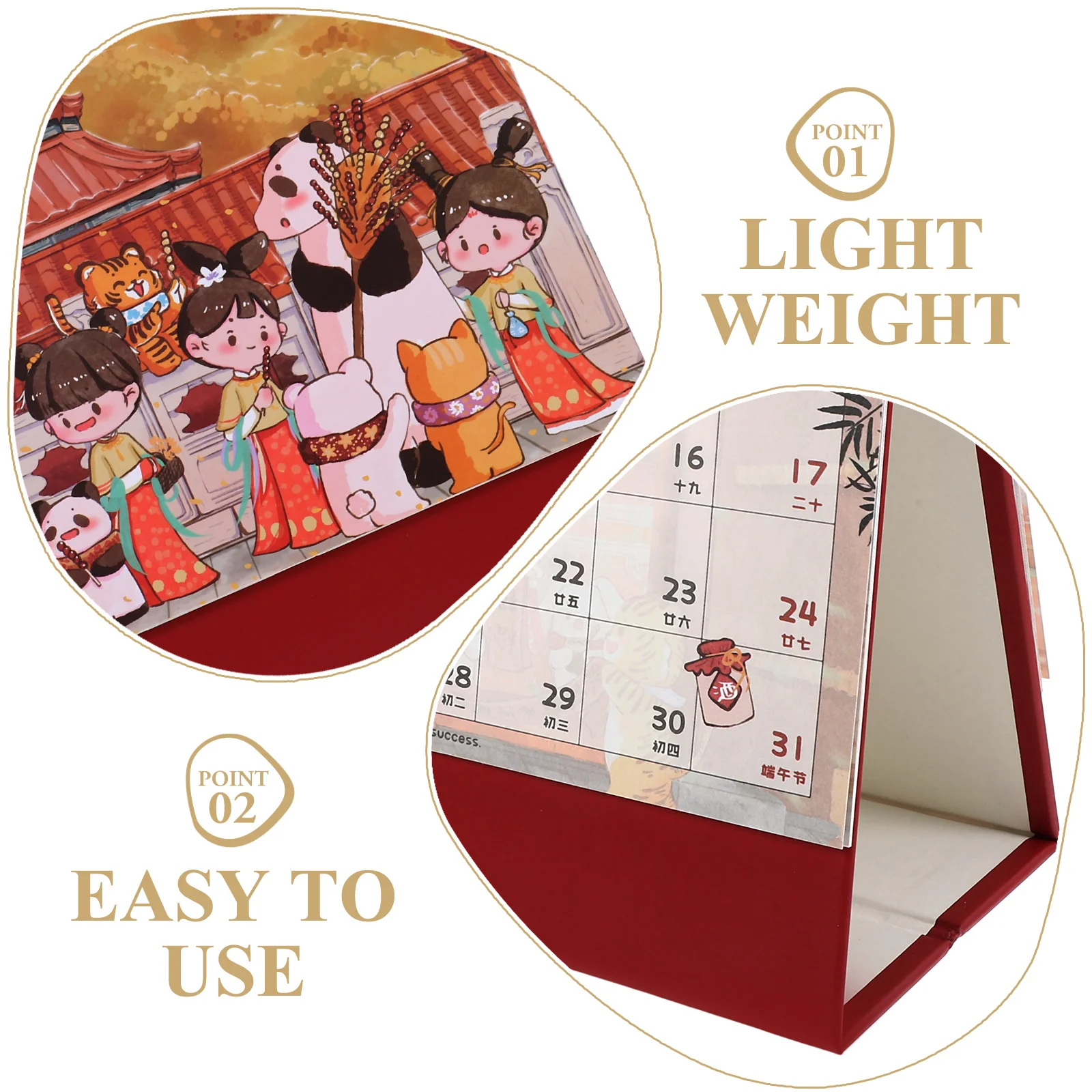 Настольный календарь на 2025 год китайский ежедневный новогодний картина Carlandar