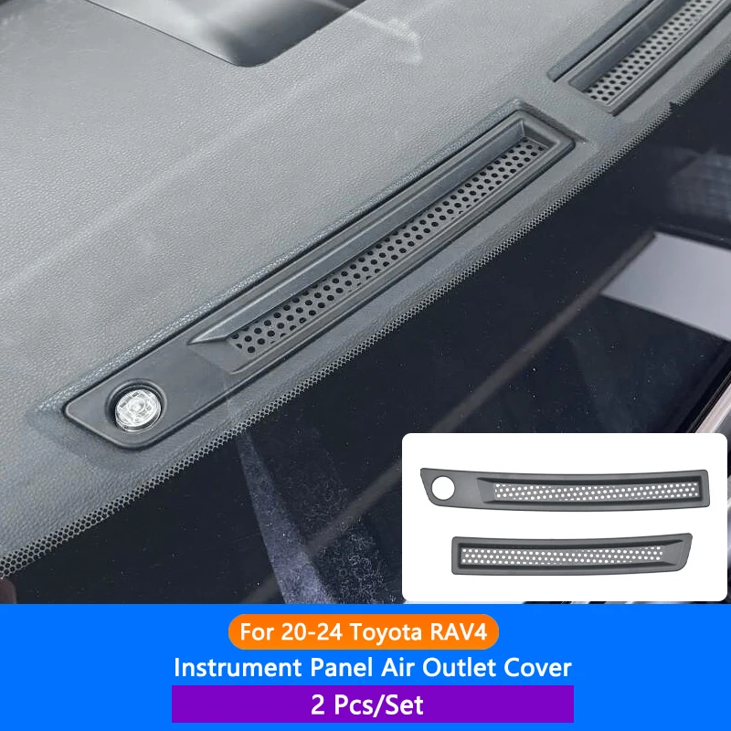 

QHCP автомобильная приборная панель воздуховыпускного отверстия защитная крышка ABS приборная панель вентиляционные отверстия крышки для Toyota RAV4 2020-2024 аксессуар для интерьера