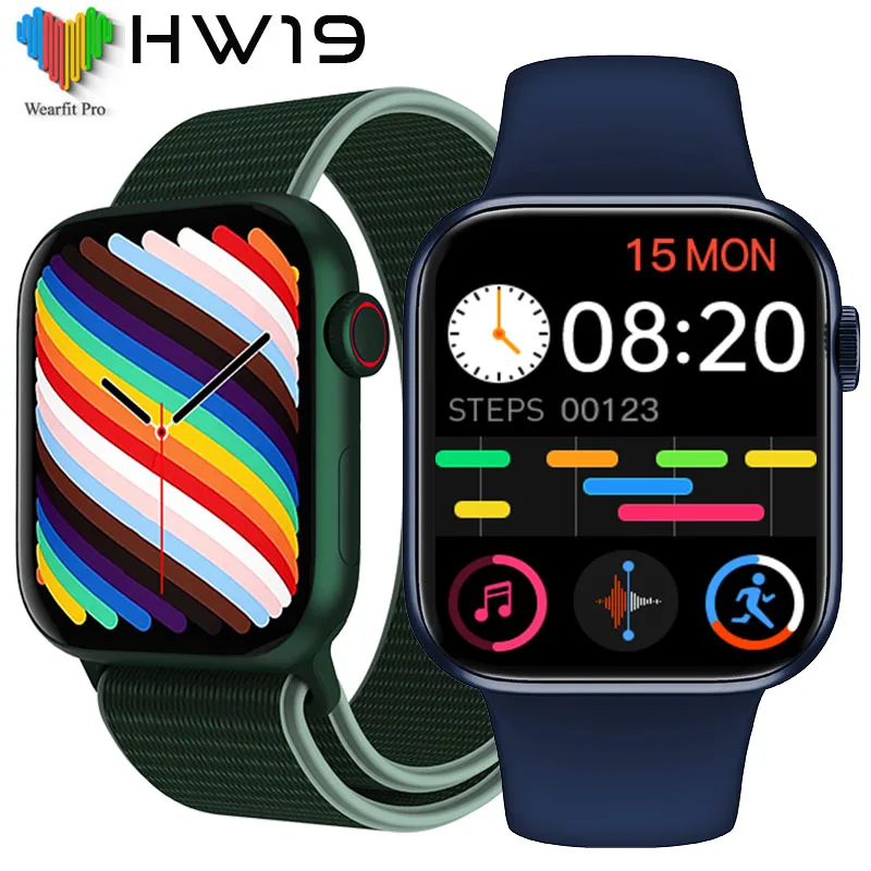 [Clearance sales] 44mm HW19 Smart Watch Men With Double watchband Bluetooth Call Sport fitness Smartwatch Women