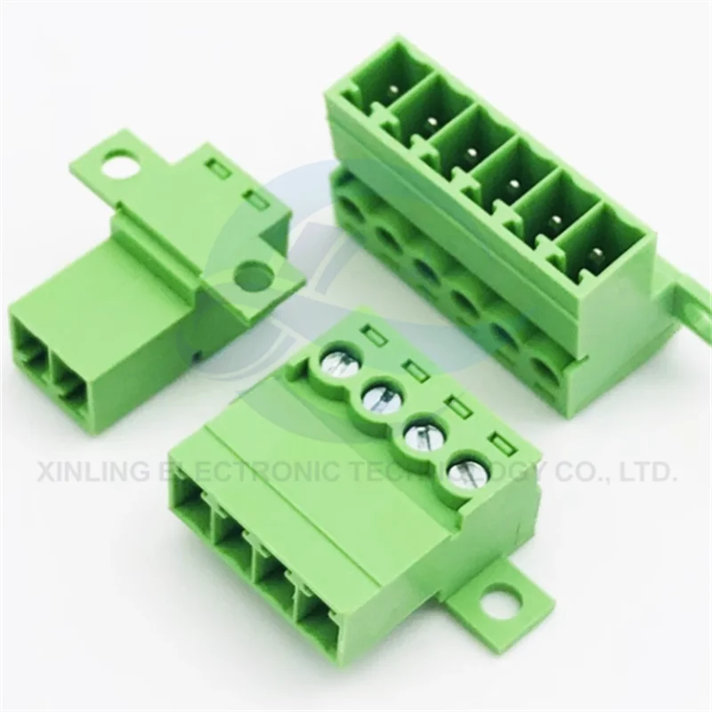 

5pcs Solderless butt 15EDGRKC-3.81mm plug-in terminal with locking plate fixed female base 2EDG2-24P