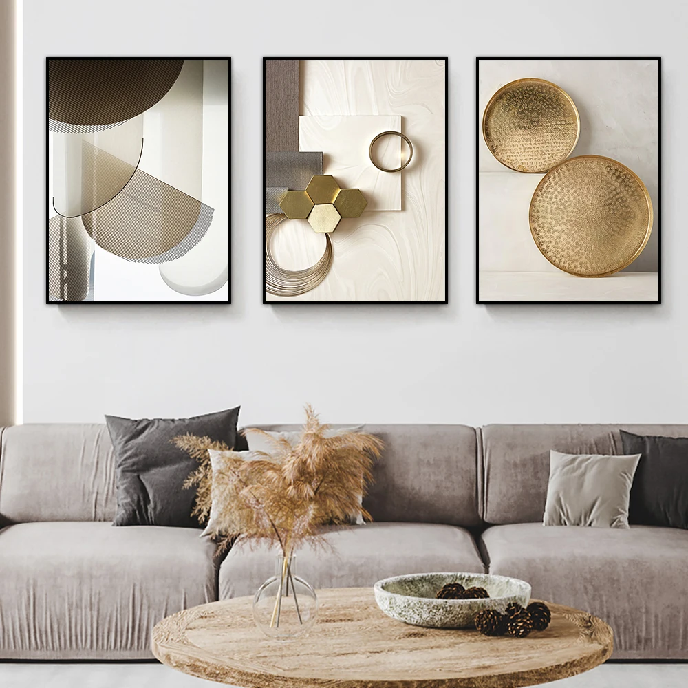 

Boho Style Paintings Abstract Geometric Shape Prints Canvas Wall Art Pictures Nordic Home Decoration Poster Interior Living Room