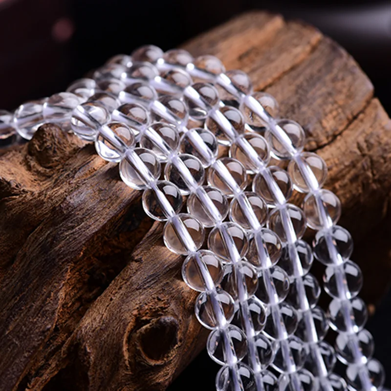 Натуральный белый кристалл свободные бусины полуфабрикаты белые прозрачные