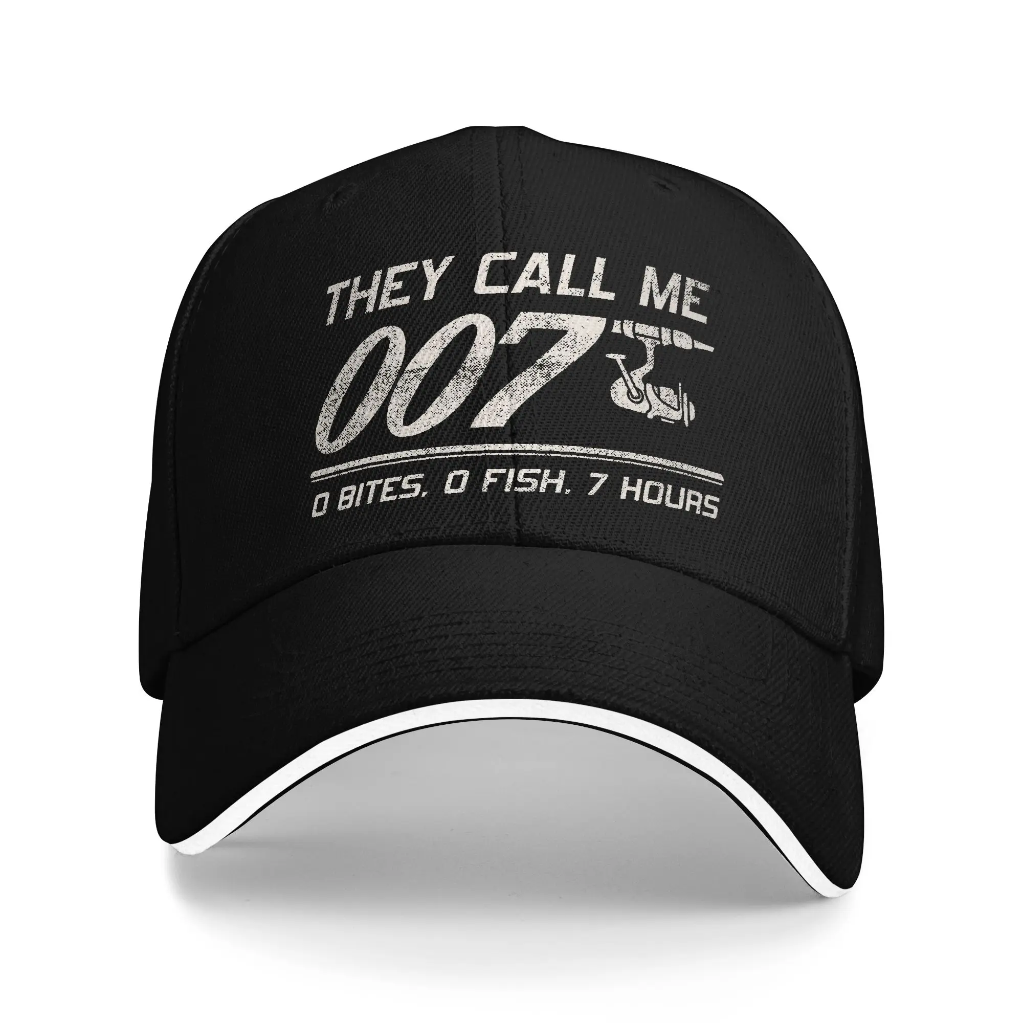 Фото Летняя повседневная бейсболка 4anglers Fisherman Joke Dad They Call Me 007, рыболовные кепки для мужчин и женщин, солнцезащитная милая кепка с застежкой-клипсой №1