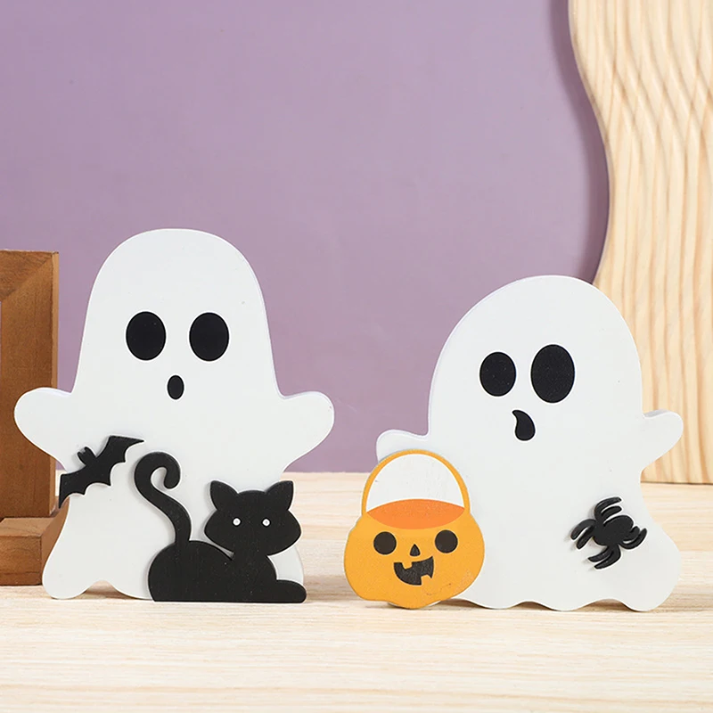 1 шт./3 шт. деревянное украшение для Хэллоуина