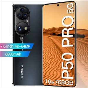 2022 new cell phone p50 pro android11 0 and 7 6inch full screen 16gb768gb 48mp64mp memory 5g network smartphone cellphones free global shipping
