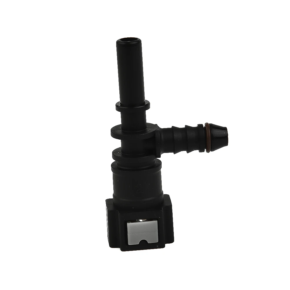 

7.89mm Release Connector Black Female Fuel Line Hose ID6 Nylon Tee Fitting