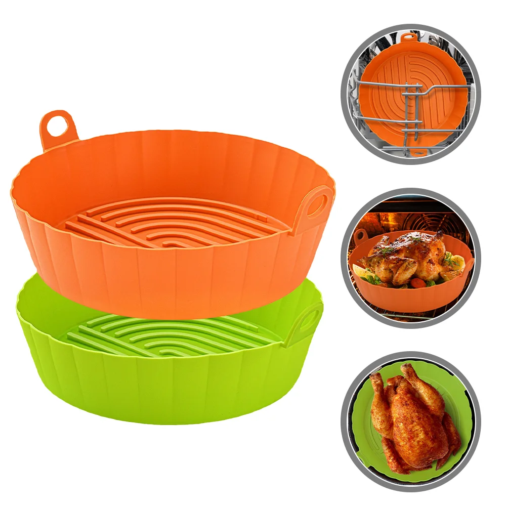 

2Pcs Tray Air Fryer Accessories Air Fryer Accessories Airfryer Liners Silicone for Oven Air Fryer Home Daily