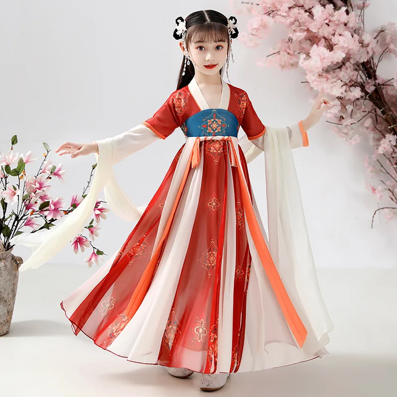 реалии с хань цигао наряд. тан детям. китайский костюм с длинными рукавами. костюм тан сана. тан детям.