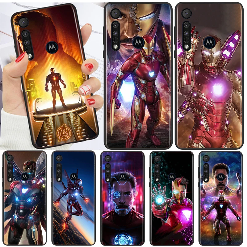 

Marvel Stark Iron Man For Motorola G8 G9 G Edge E7 E20 G60S G50 X30 S30 G71 G51 G22 30 G41 G31 S Power Black Phone Case