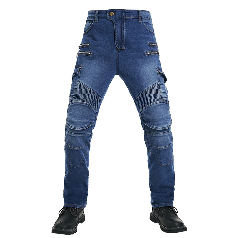 

Новинка 2025 года, мужские брюки для езды на мотоцикле, крутые джинсы, защитные подушечки, оборудование с наколенниками и доспехами на бедрах ​ Съемные защитные накладки Ce