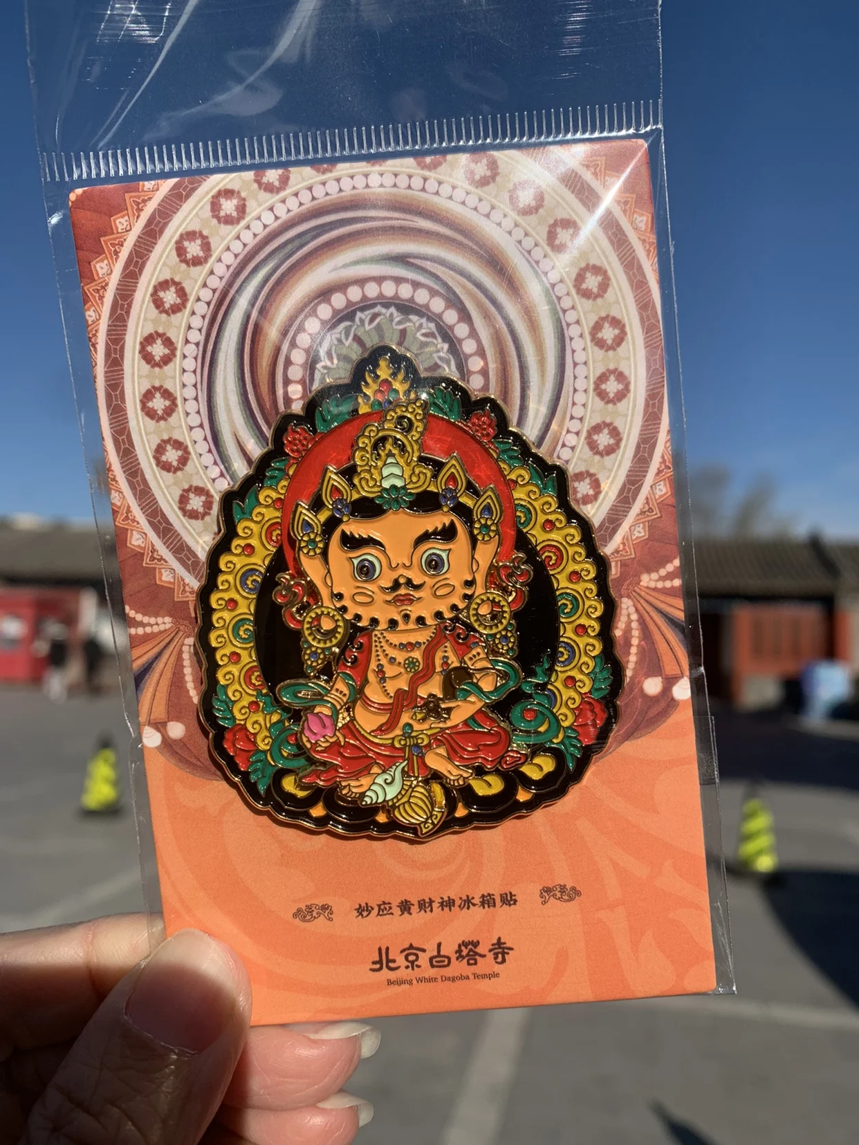 Наклейка на холодильник с золотой крылатой птицей большой черный нос слона