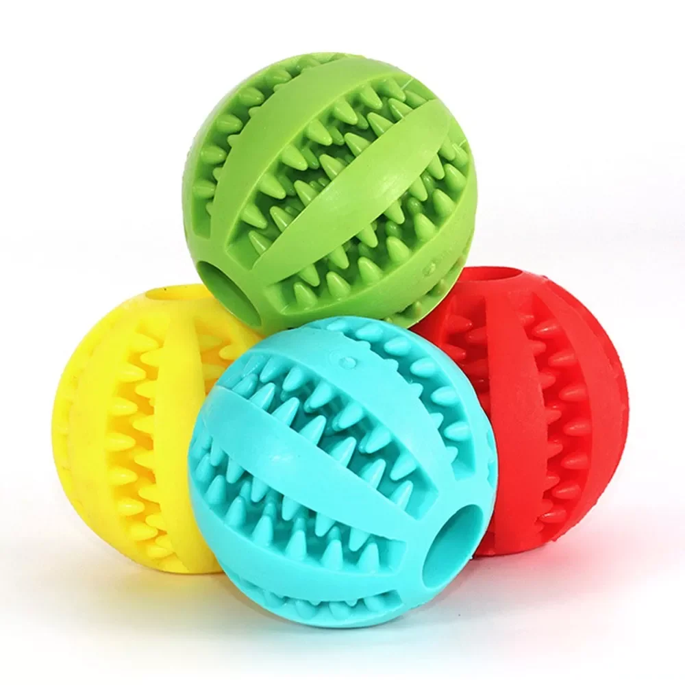 

2022Pet Dog Toys Toy Funny Interactive Elasticity Ball Dog Chew Toy For Dog Tooth Clean Ball Food Extra-tough Rubber Ball Dog
