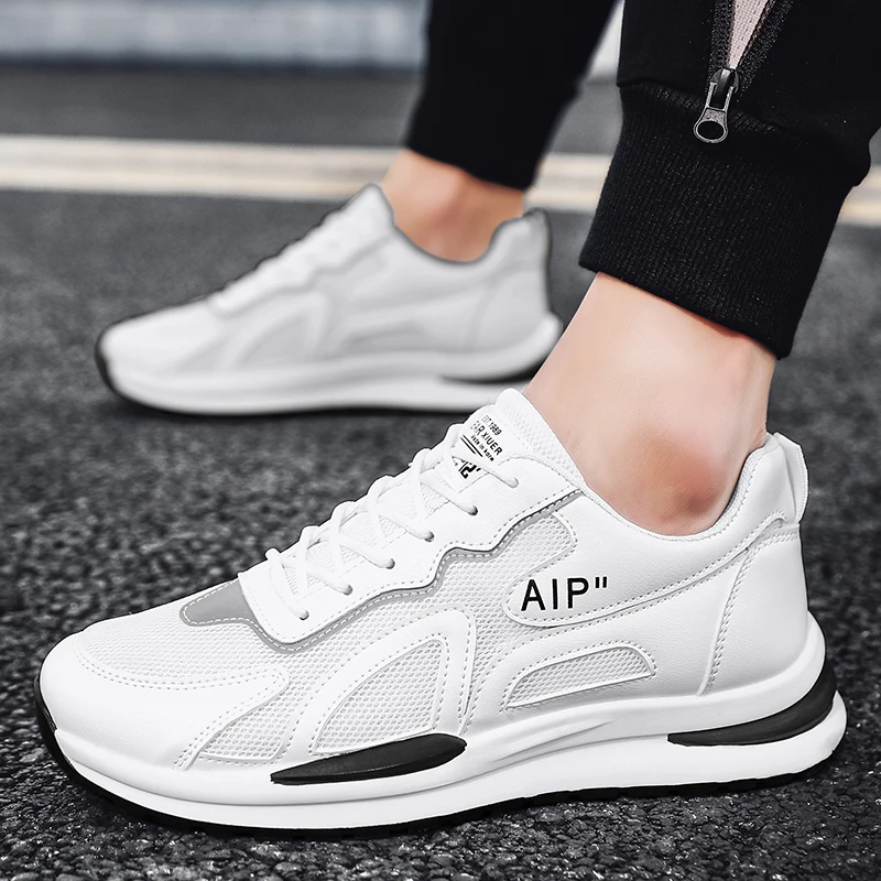 

Мужские кроссовки, дышащие легкие, для бега, прогулок, Повседневная дышащая обувь, Нескользящие удобные