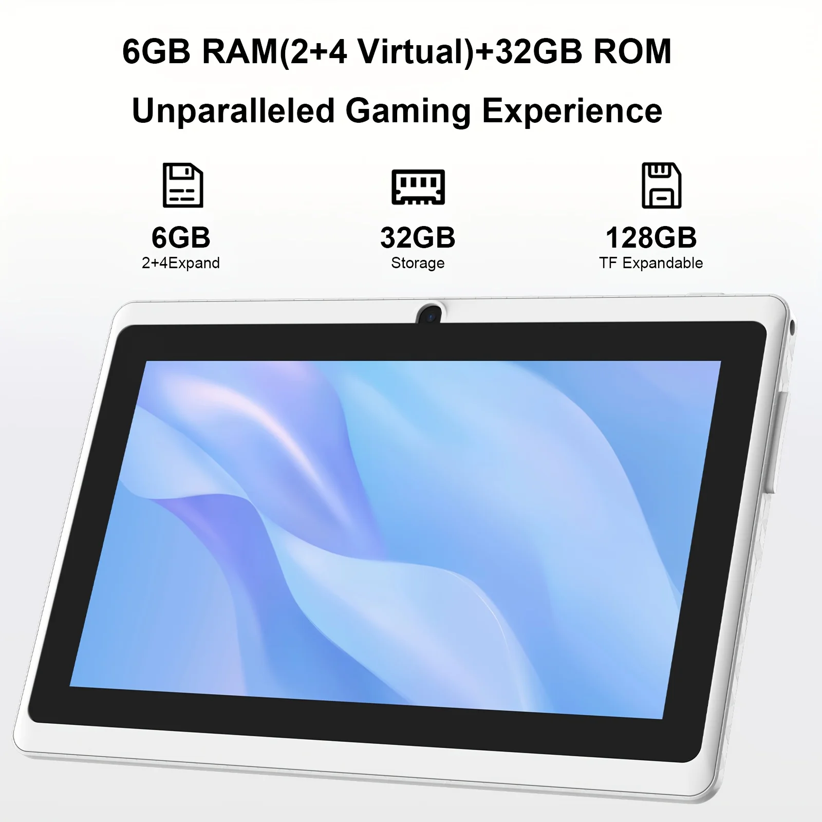 Фото Планшет COLORROOM 7 дюймов, Android 11, 2 ГБ+32 ГБ, четырехъядерный процессор, аккумулятор 3000 мАч, две камеры, Wi-Fi 4. Один подарок №4
