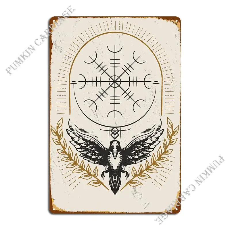 Helm Of Awe Aegishjalmur металлический знак ретро Настенный декор настенная доска роспись