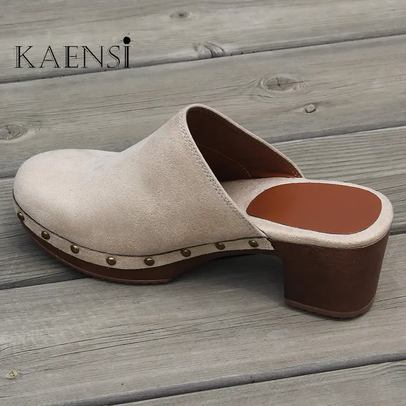 Womens Shoes High Heels Summer Sandalias Chunky Fashion Casual Buckle China Embroidered Shoe Upper Rivet Heels Platform Sandals