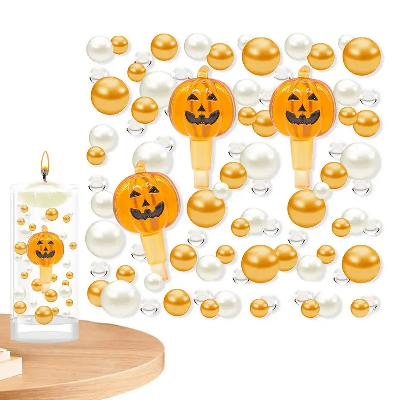 

Halloween Vase Filling 2055Pcs Table Decor Floating Candles Pumpkin Cat Floating Pearls Clear Water Gel Beads Vase Filler Vase