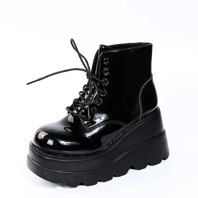 

Thigh High Boots Fashion Black Platform Boots Women 2023 Gothic Cosplay Shoes Brand Design Female Wedges High Heels Woman Mujer