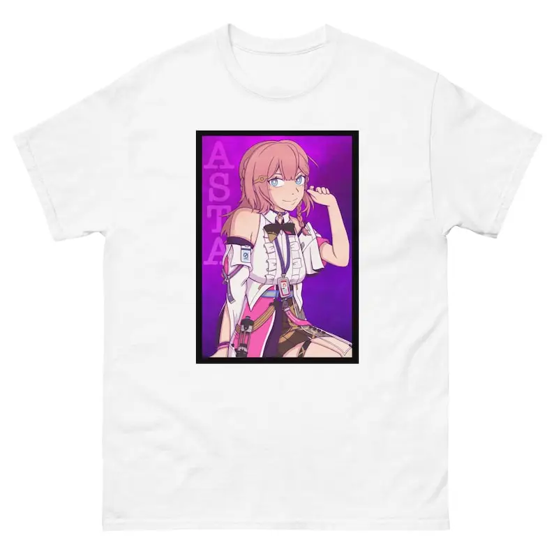 Футболка Asta Honkai со звездами и рейками футболка унисекс в стиле аниме Женская