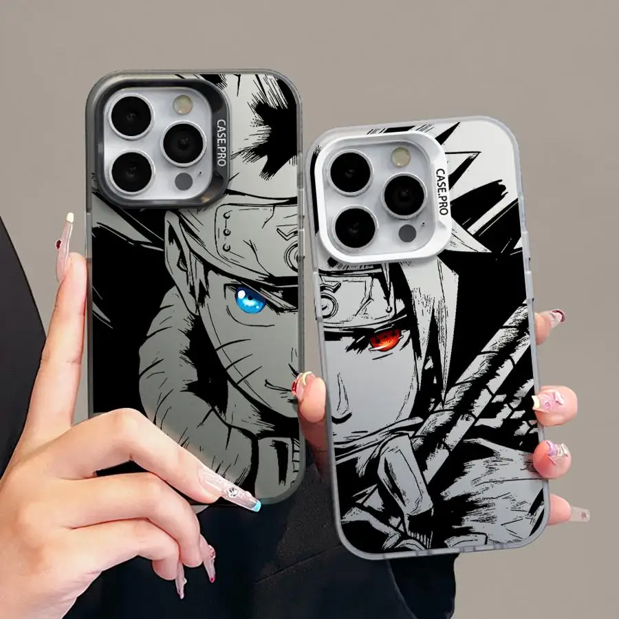 Аниме Sasukes Cool для iPhone 13 Pro 14 Plus 11 12 15 16 Max Мягкий чехол телефона