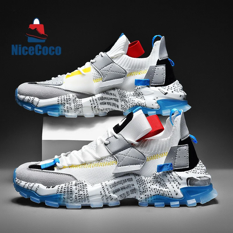 

Men Sneakers Casual Shoes Summer Mesh Fly Woven Breathable Male Shoes Sports Non-slip Elastic Comfortable Light 326