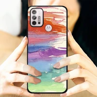 Watercolor Doodle Art Phone Case for Moto E20 E40 G30 Play G50 G60 Plus G60S G40 Fusion Power Silicone Bumper Cover