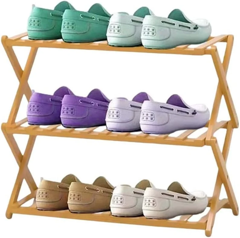 

Многоуровневый складной бамбуковый органайзер для обуви, отдельно стоящая полка для обуви, для спальни, прихожей, прихожей, гостиной комнат...