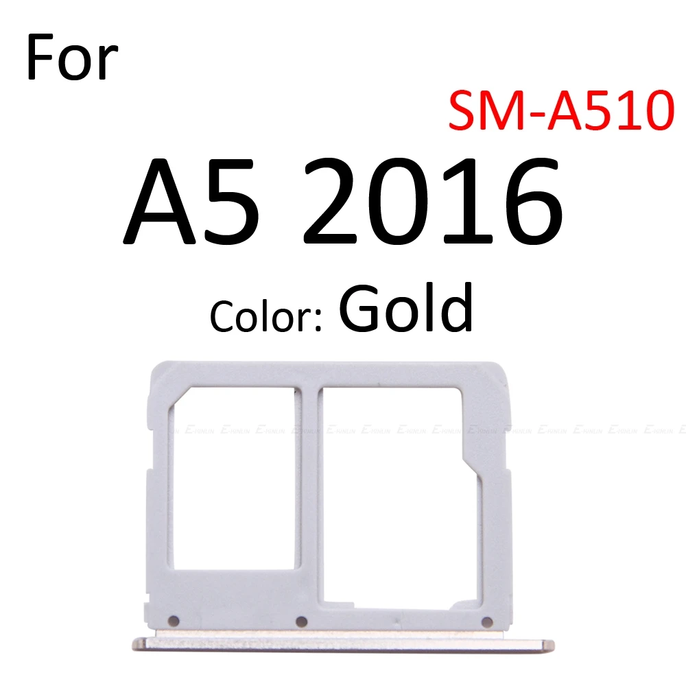 Держатель гнезда для Sim-карты Micro SD считыватель лотков Samsung Galaxy A3 A5 A7 2016 A710 A510 A310